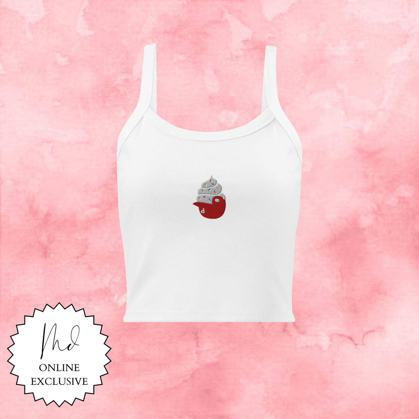 Ice Cream Hat Embroidered Tank