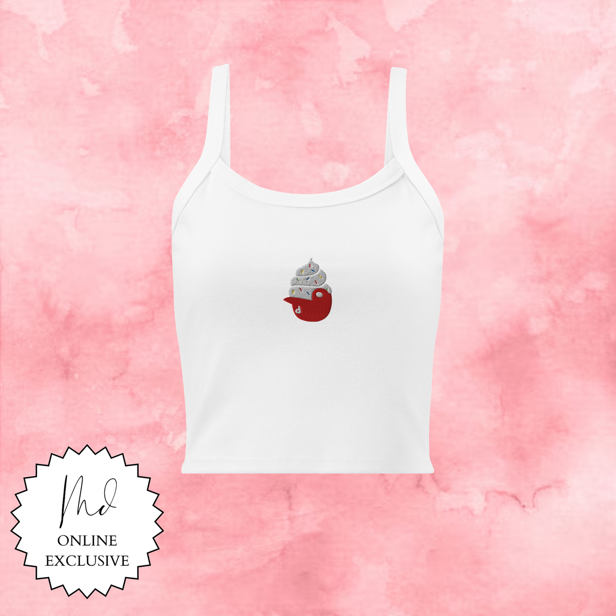Ice Cream Hat Embroidered Tank
