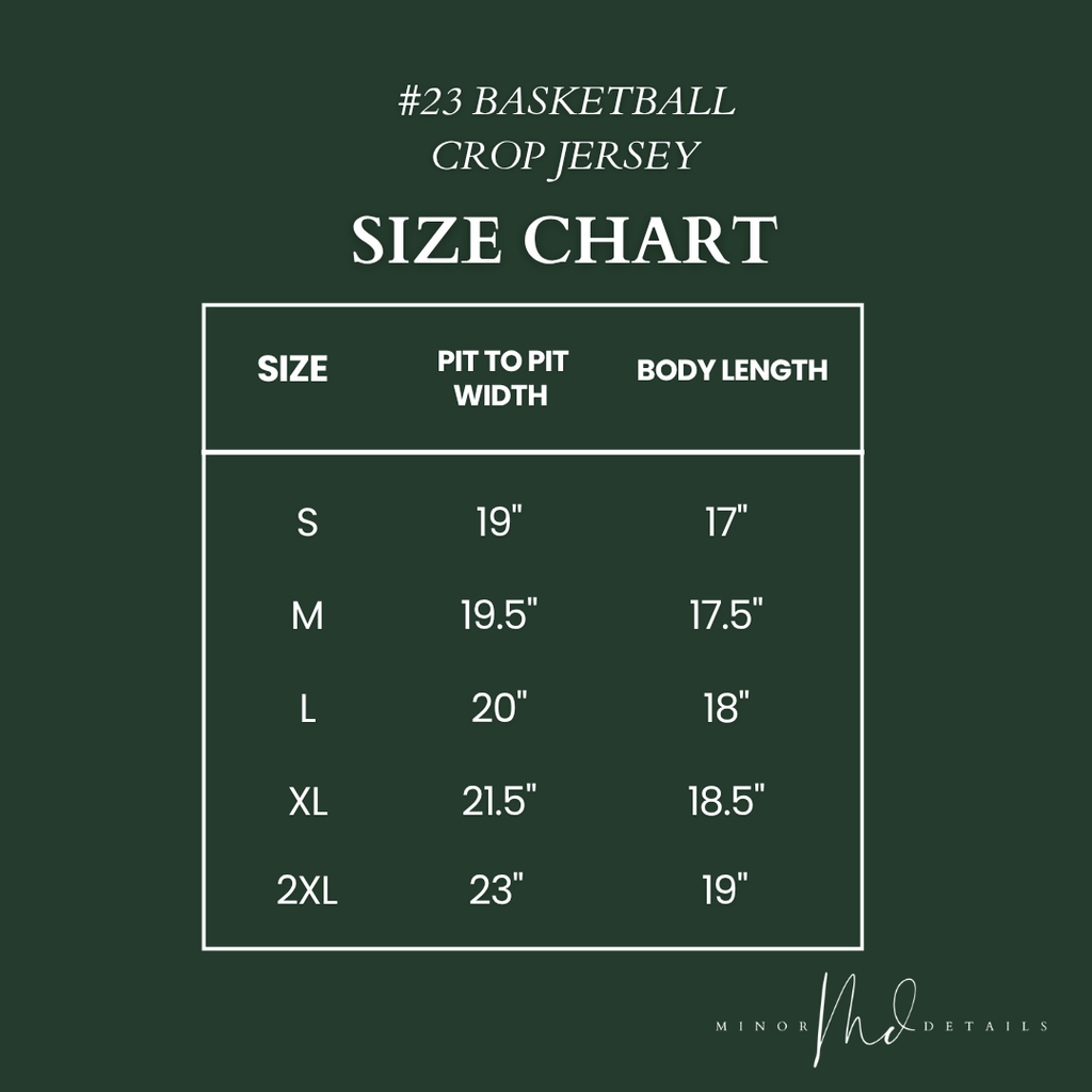 #23 Basketball Crop Jersey