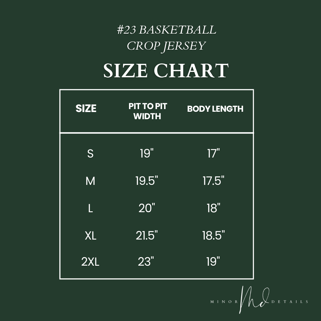 #23 Basketball Crop Jersey