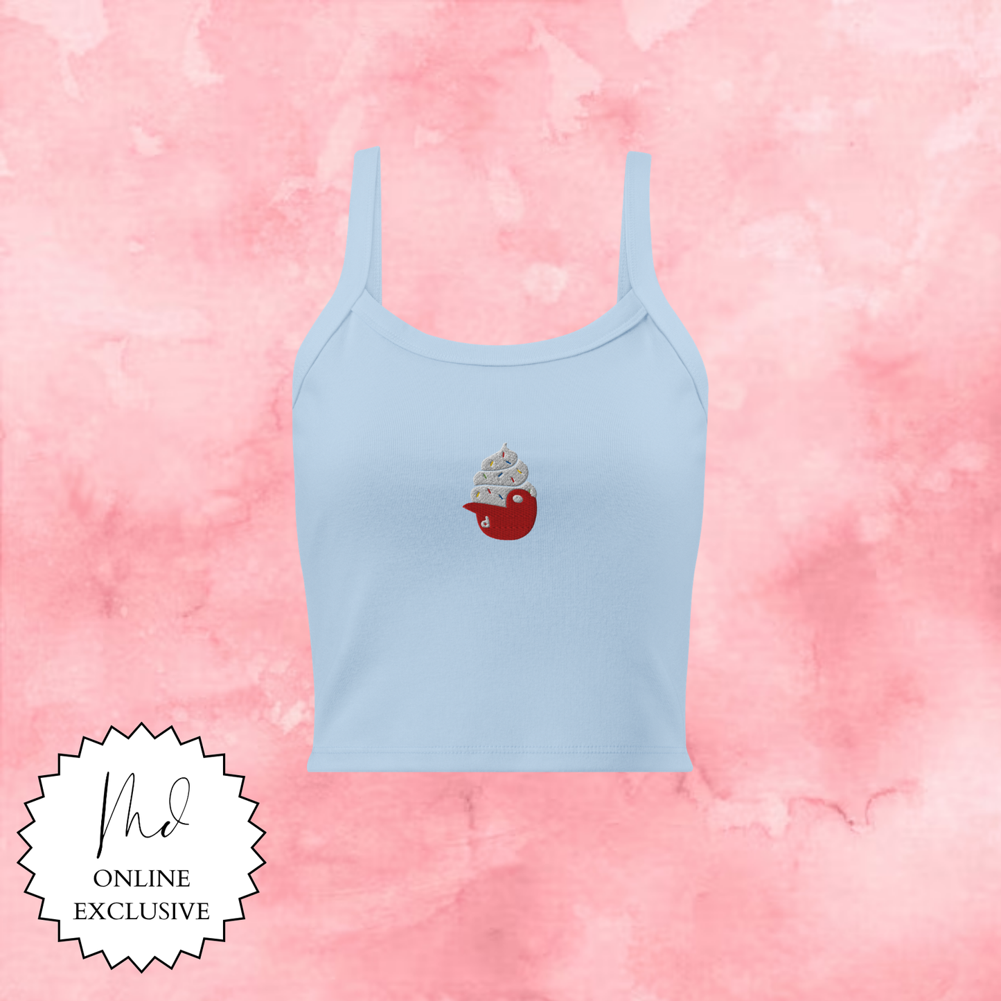 Ice Cream Hat Embroidered Tank