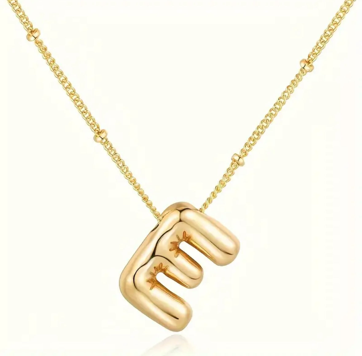 Alphabet Bubble Letter Necklace