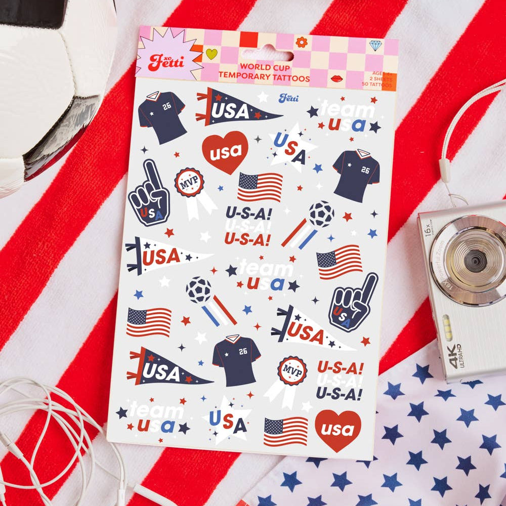 World Cup USA Soccer Temporary Tattoos