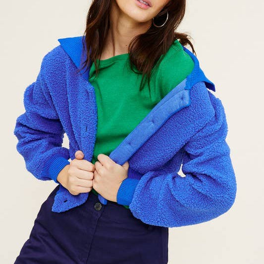 Cropped Teddy Jacket