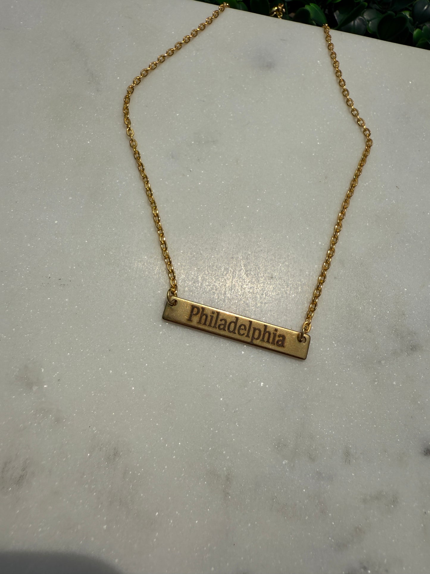 Philadelphia Bar Necklace
