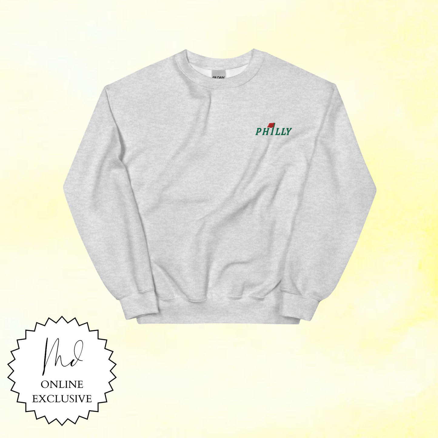 Philly Golf Flag Embroidered Crewneck