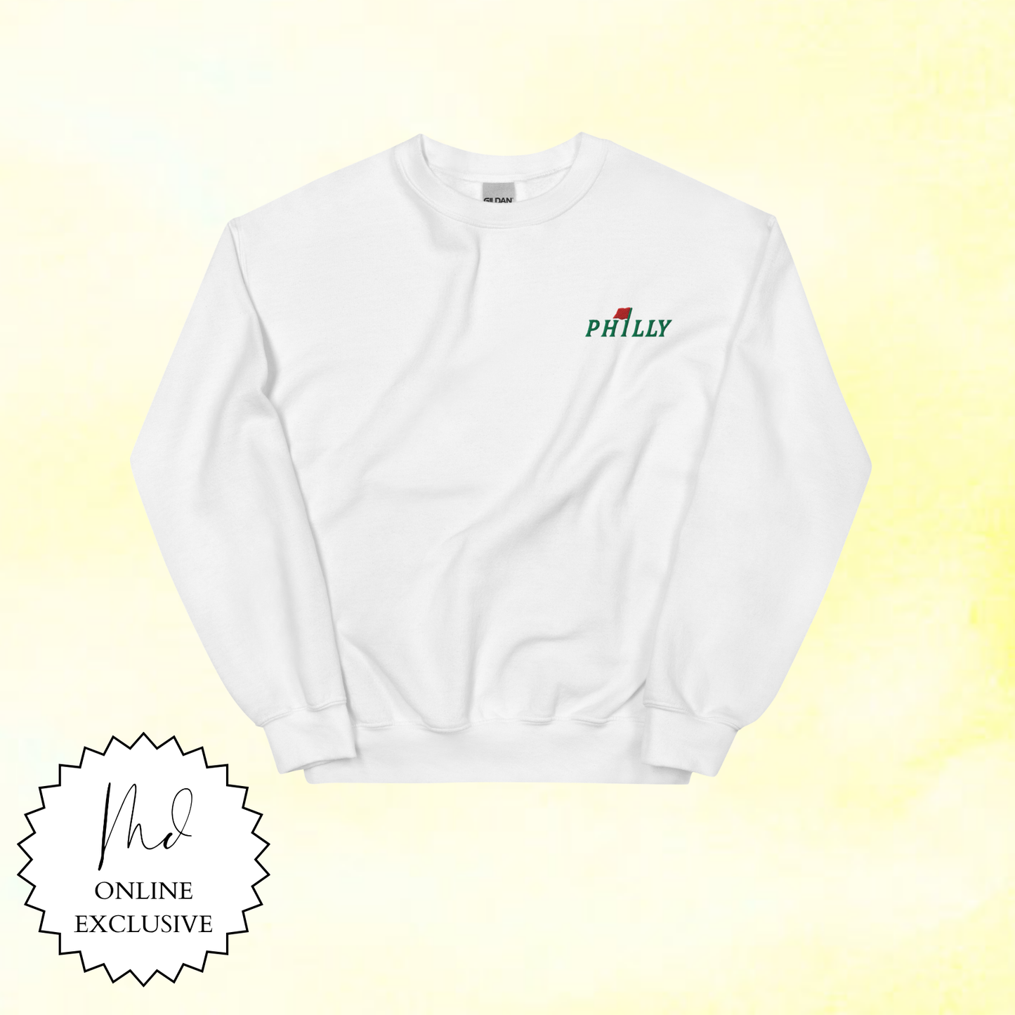 Philly Golf Flag Embroidered Crewneck