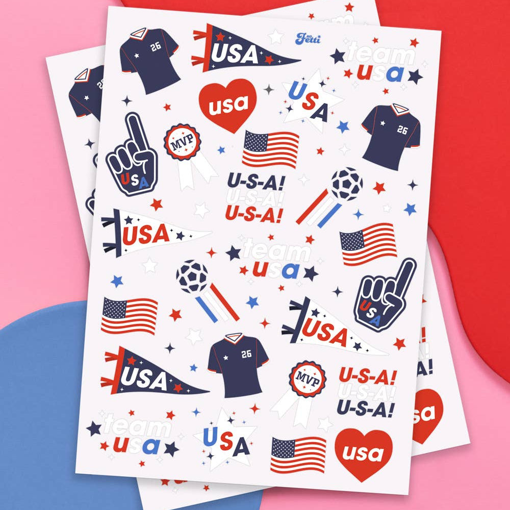 World Cup USA Soccer Temporary Tattoos