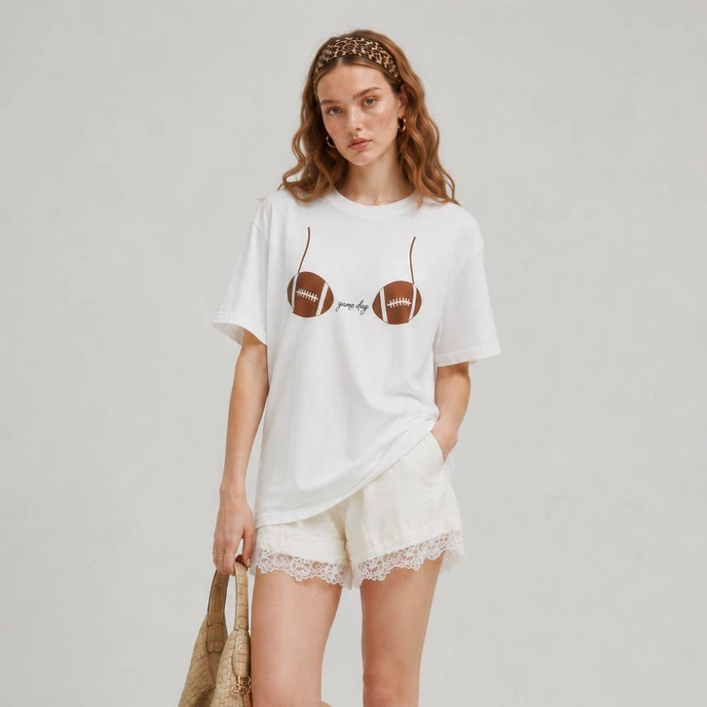 Football Bra Graphic Tee