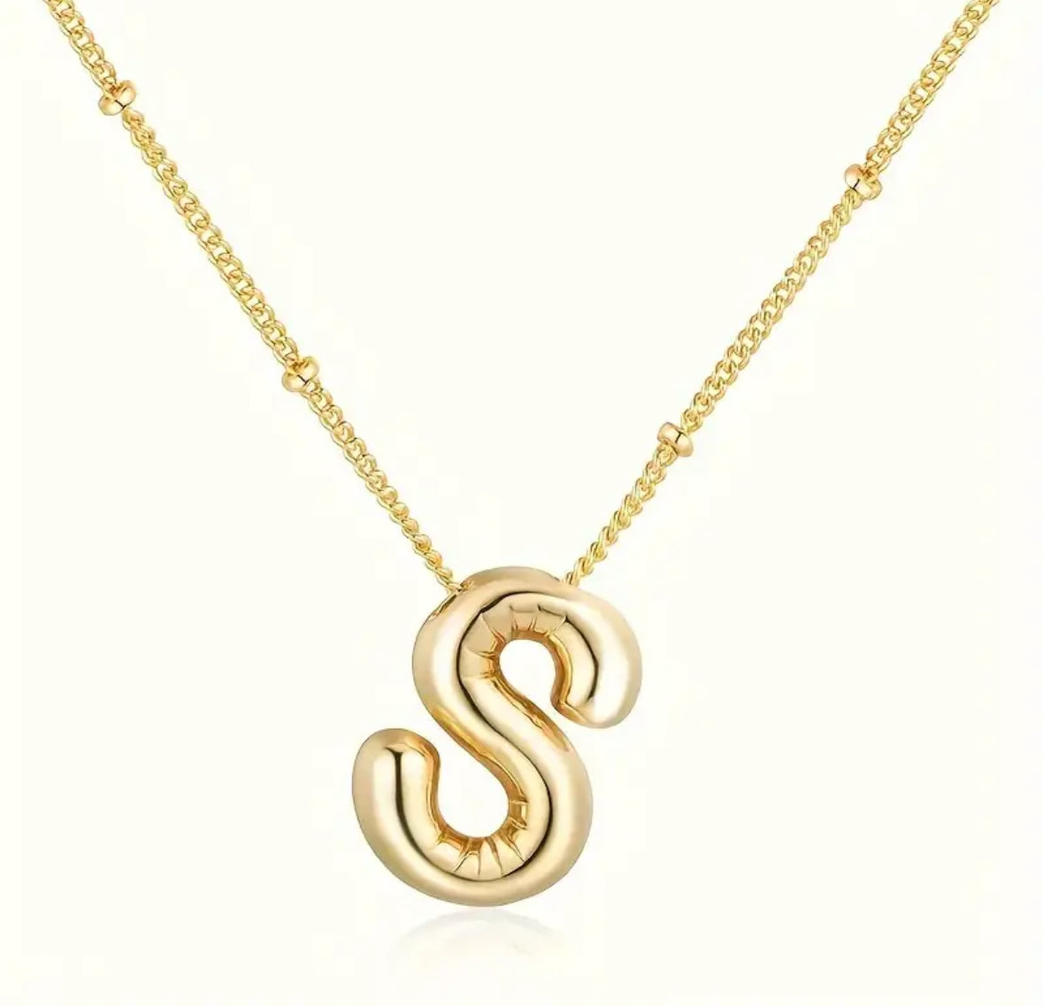 Alphabet Bubble Letter Necklace