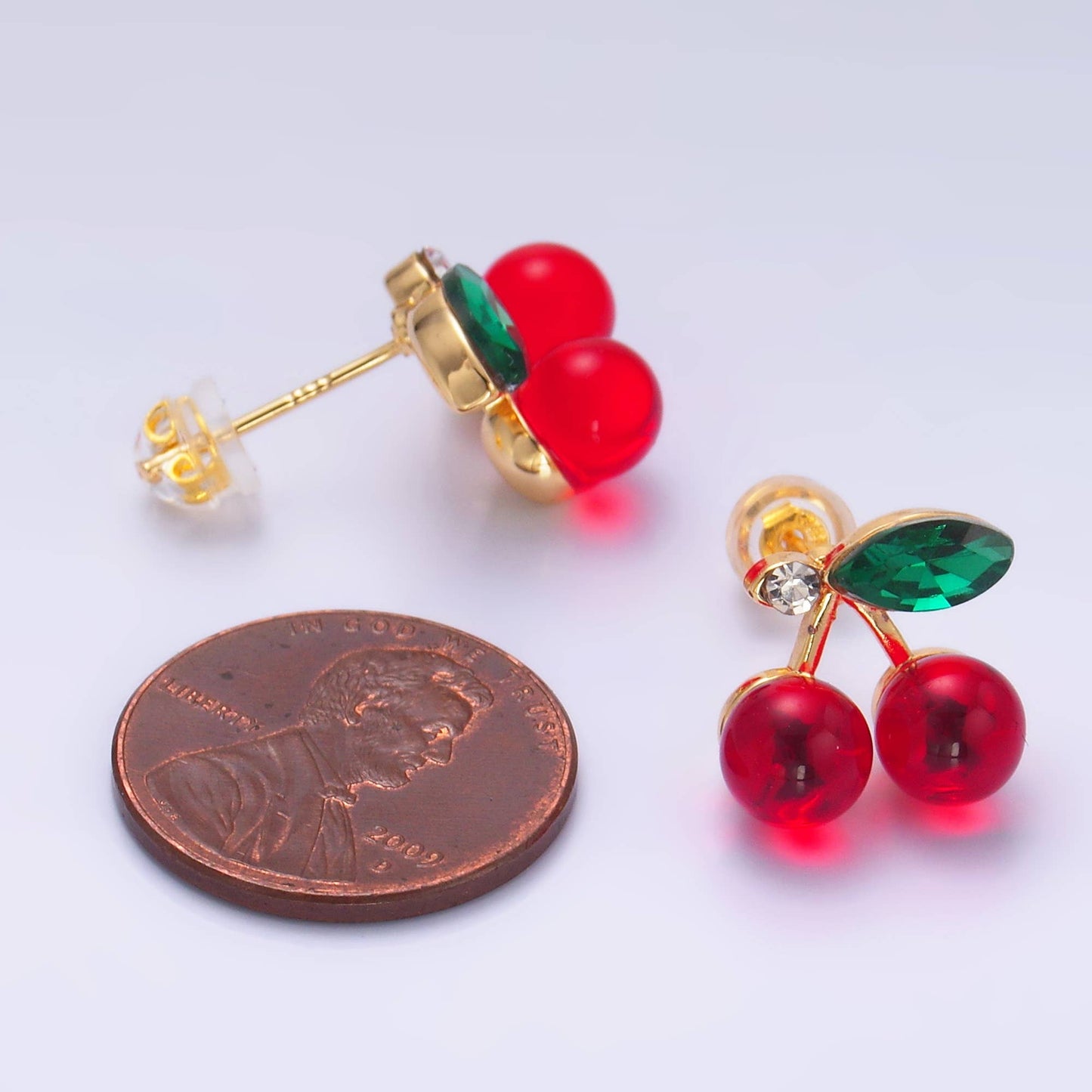 Red Cherry Stud Earring