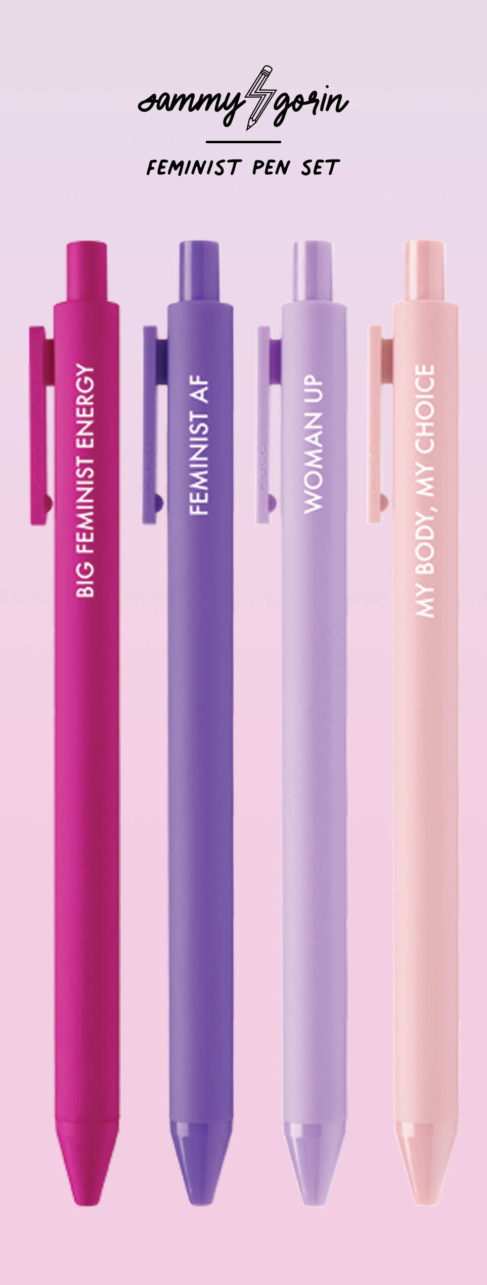 Feminist Gel Pen Set