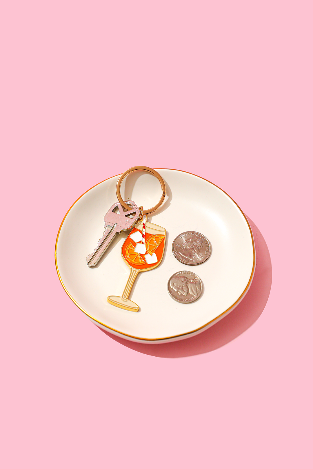 Aperol Spritz Enamel Keychain/Bag Charm