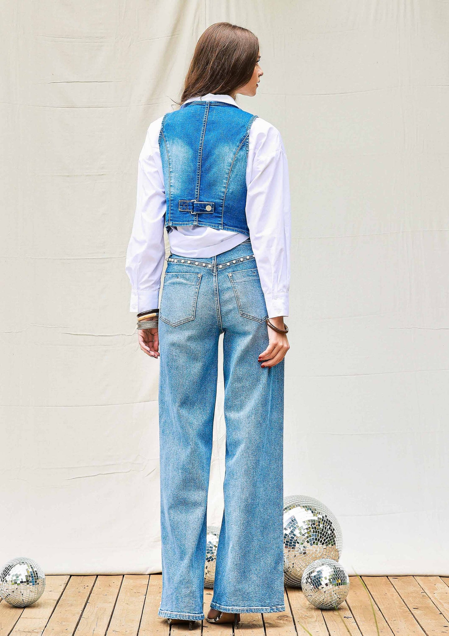 Pearl High-Rise Wideleg Jeans