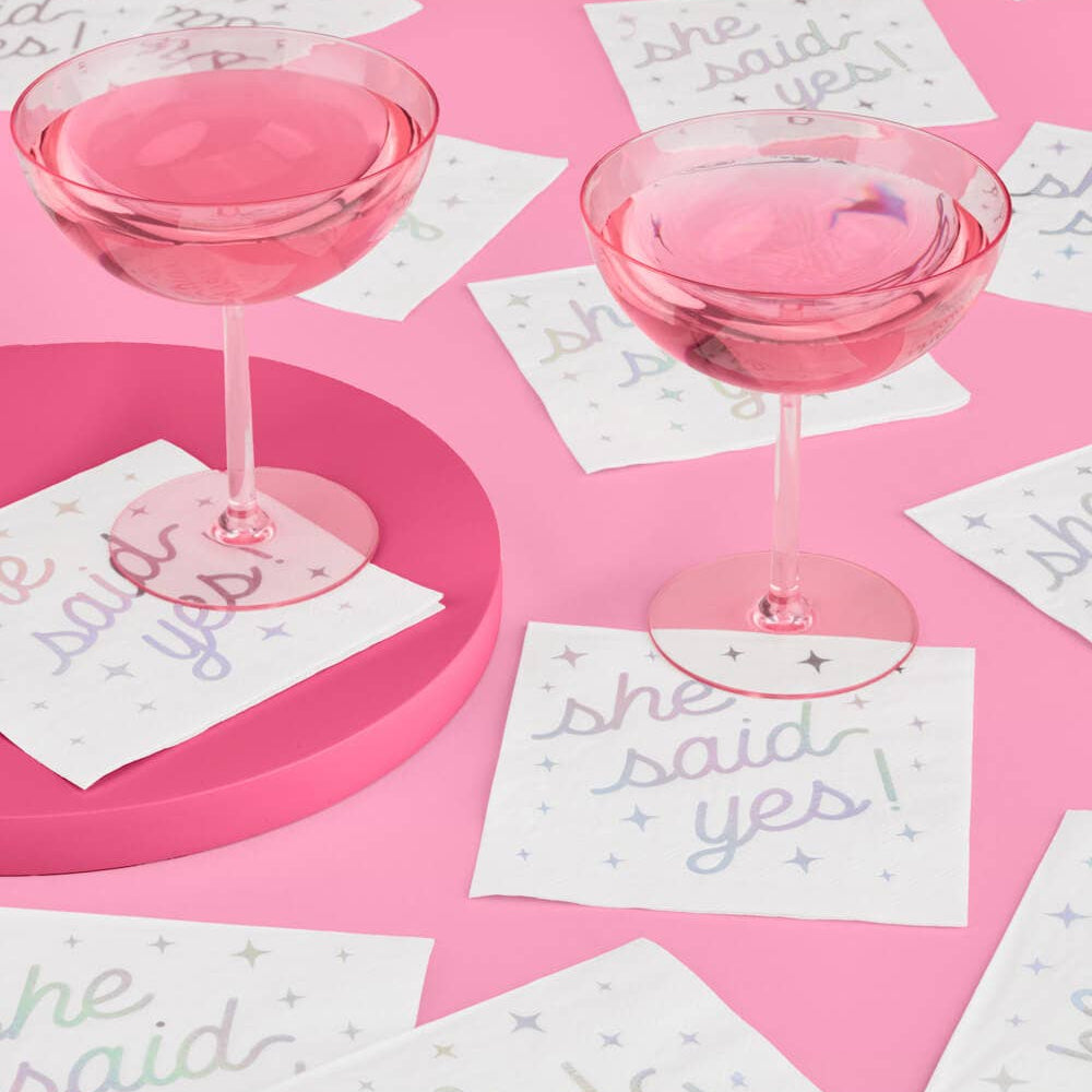 She Said Yes Bridal Napkins