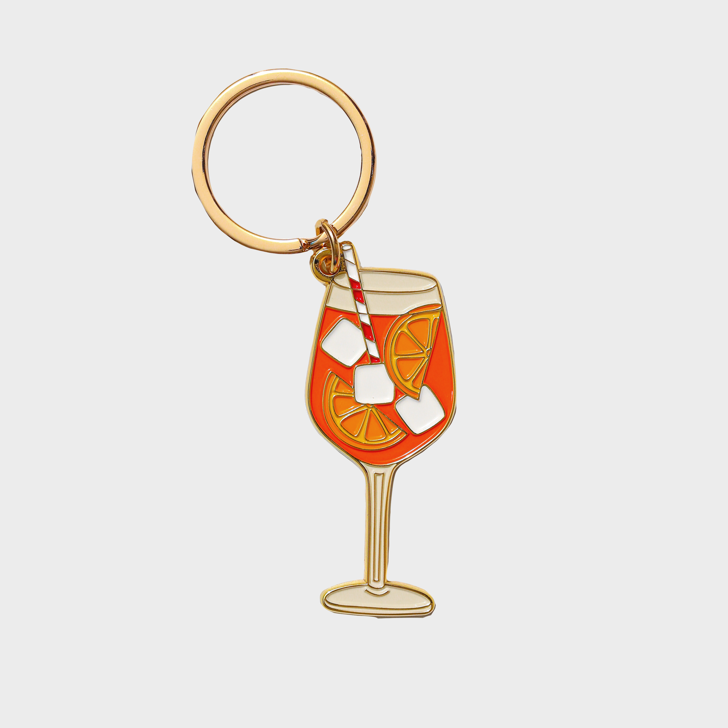 Aperol Spritz Enamel Keychain/Bag Charm