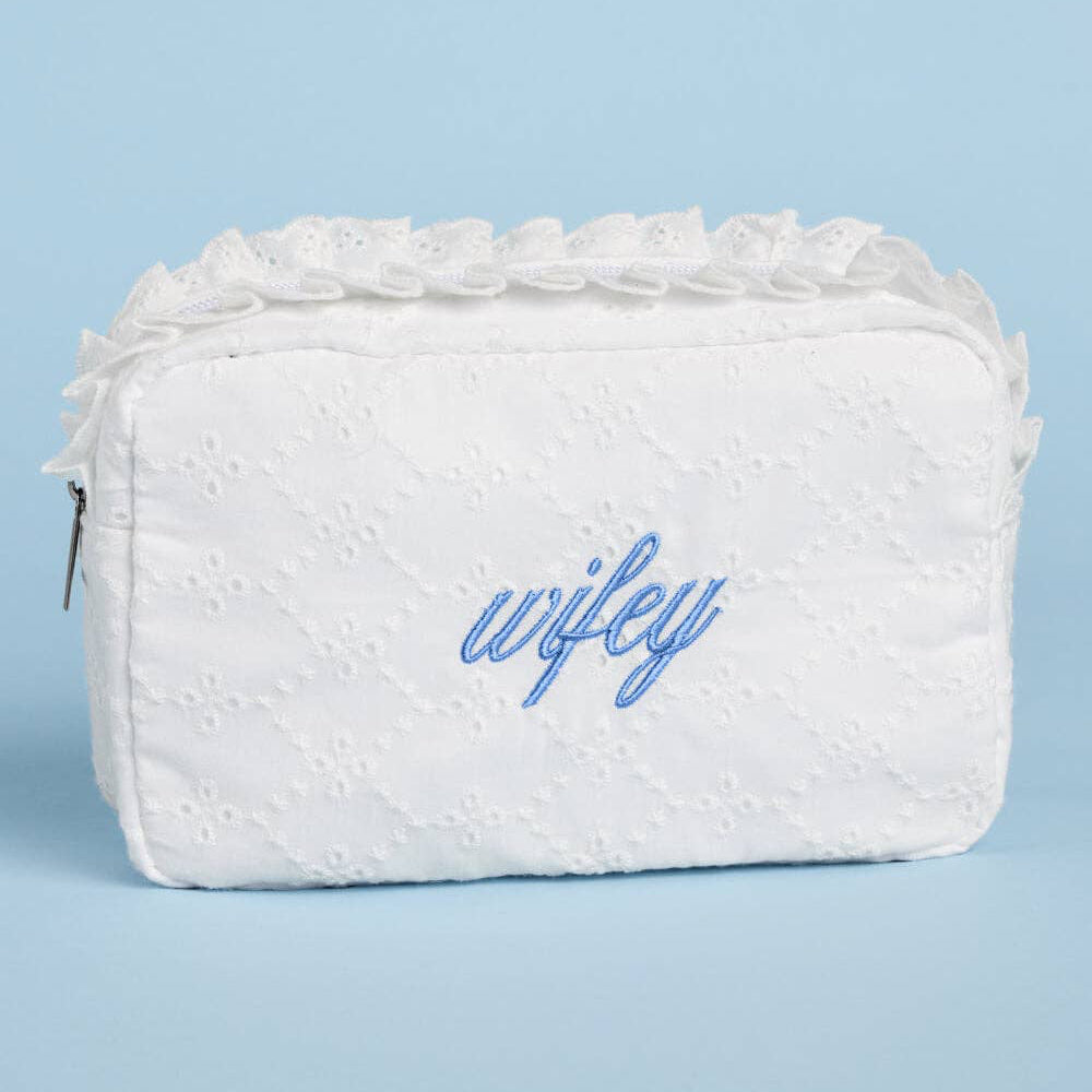 Wifey Eyelet Cosmetic Bag
