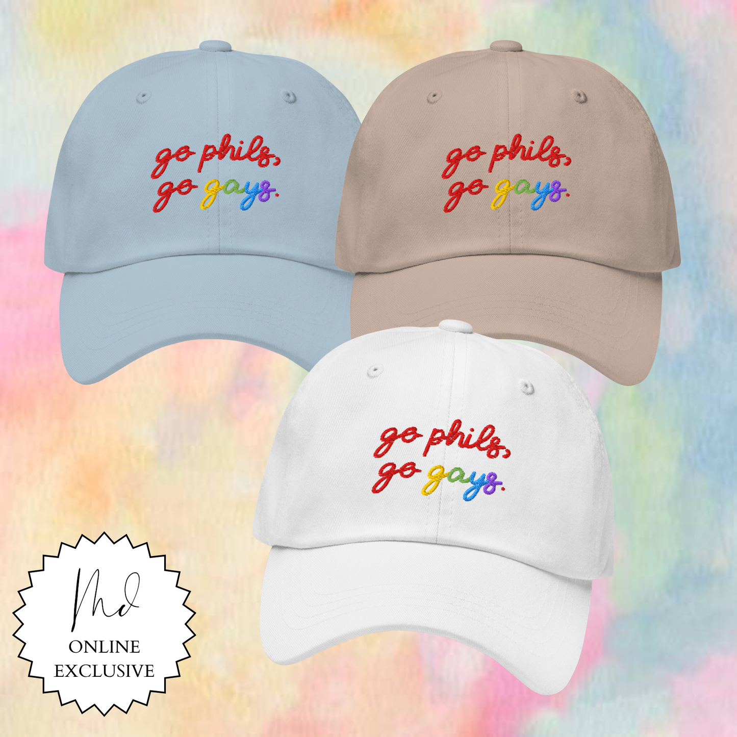 Go Phils, Go Gays Embroidered Hat