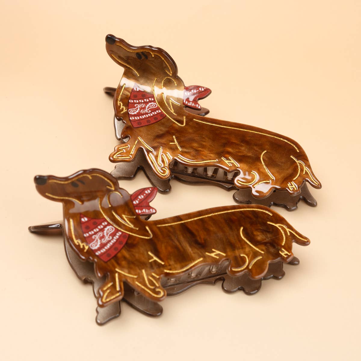 Bandana Dachshund Claw Clip