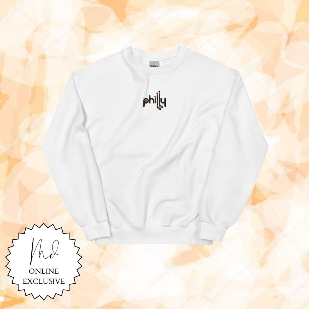Embroidered Philly Hockey Stick Crewneck