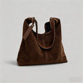 Brown Suede Hobo Purse