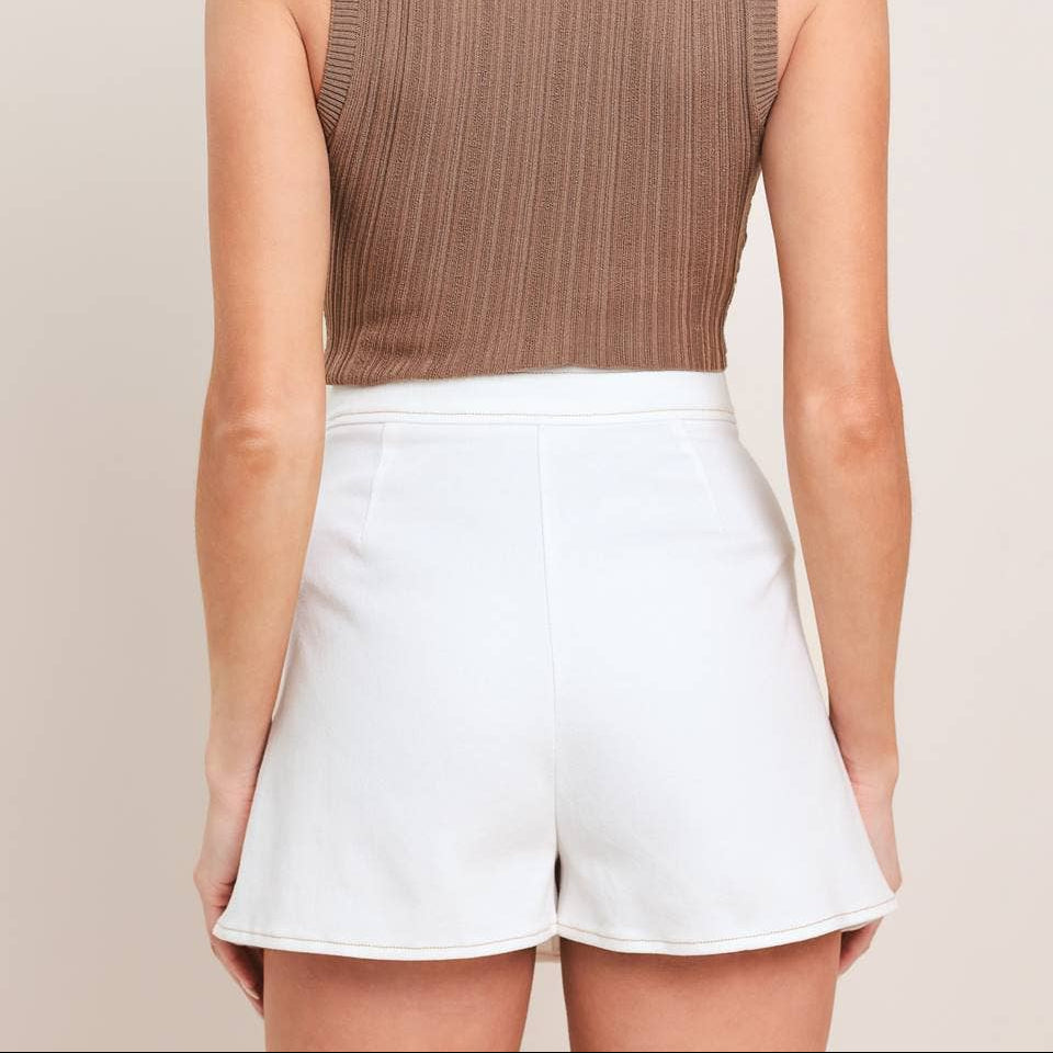 White Bow Skort