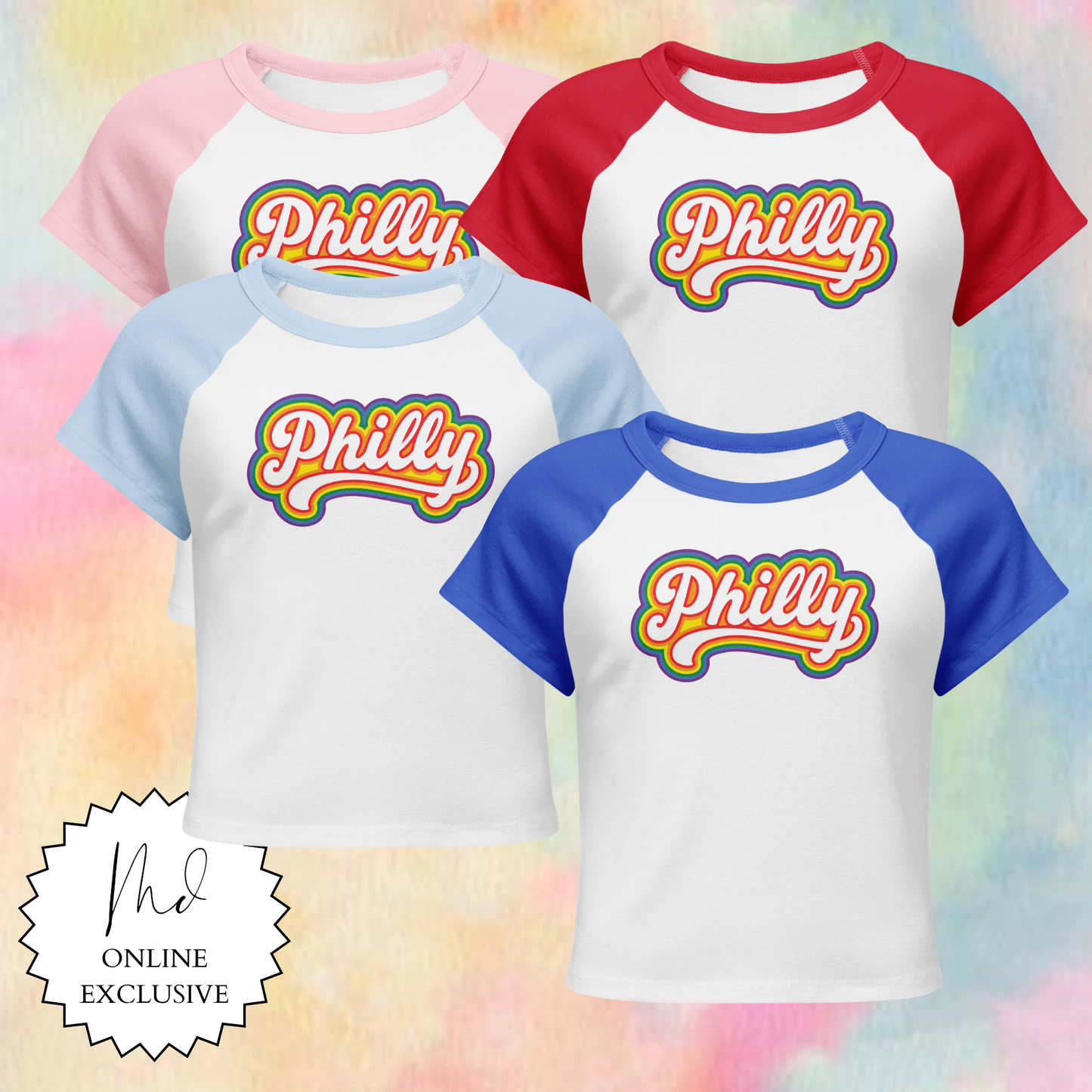 Retro Inspired Philly Pride Women's Baby Tee