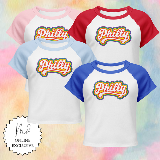 Retro Inspired Philly Pride Women's Baby Tee