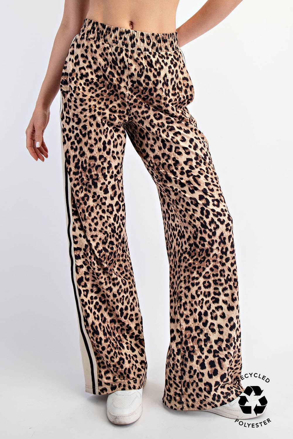 Satin Leopard Track Pant