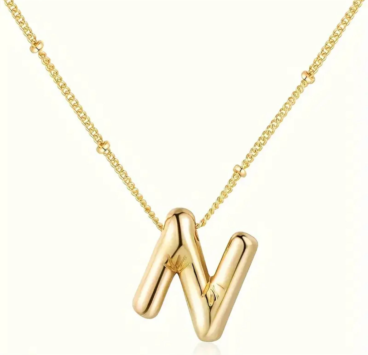 Alphabet Bubble Letter Necklace