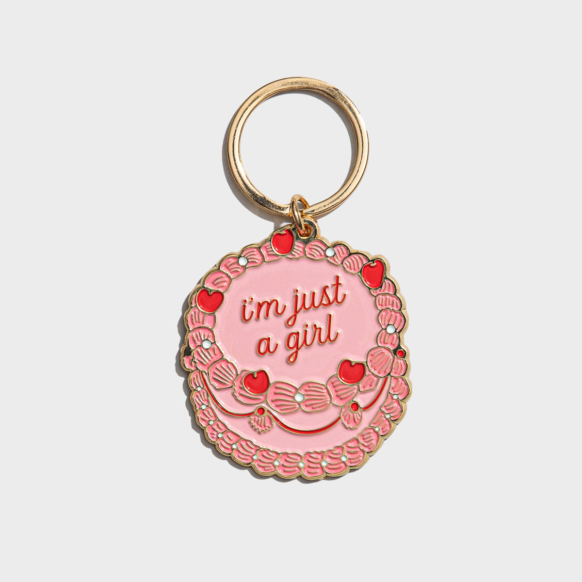 Just A Girl Vintage Cake Keychain Bag Charm