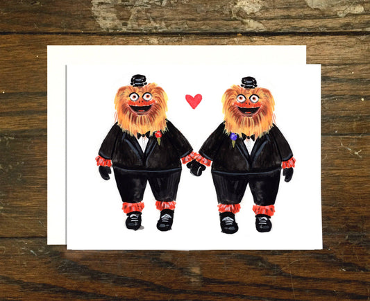 Gritty Gay Wedding Greeting Card