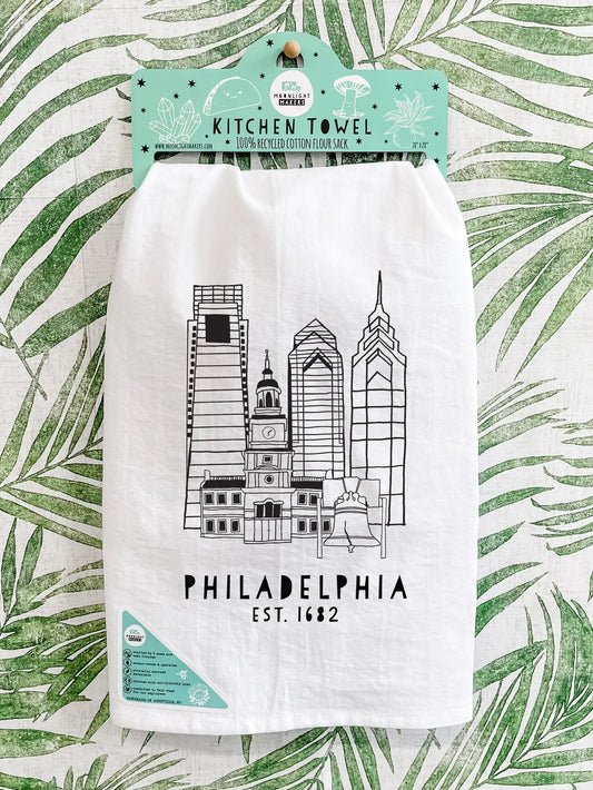 Philadelphia Tea Towels Black & White