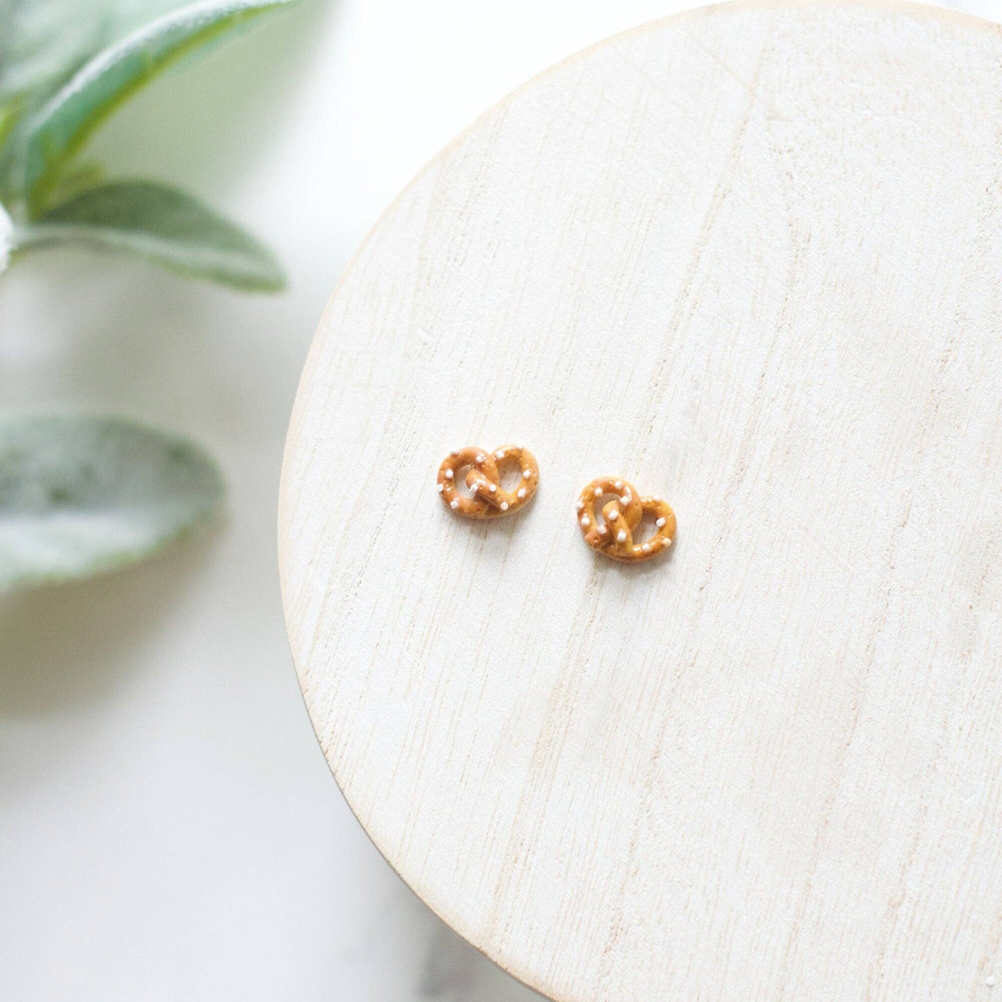 Pretzel Clay Stud Earrings