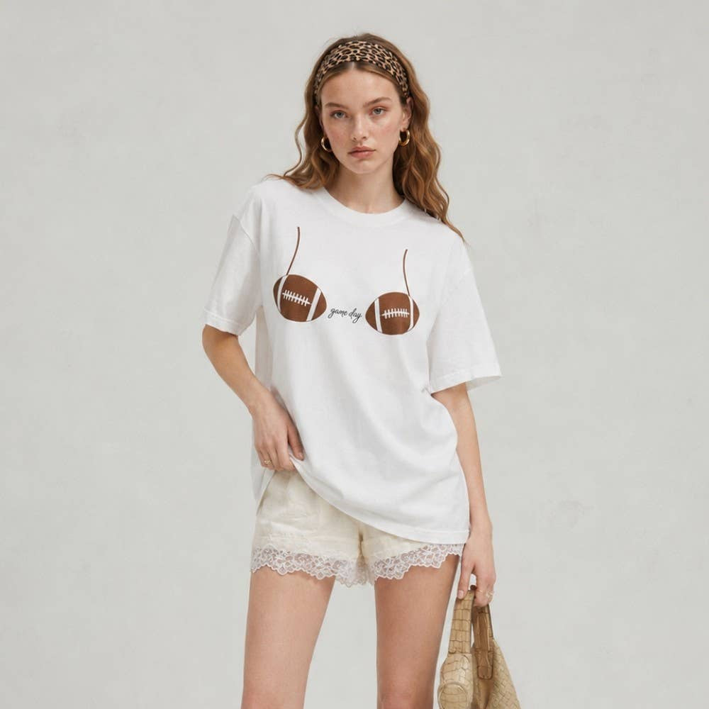 Football Bra Graphic Tee