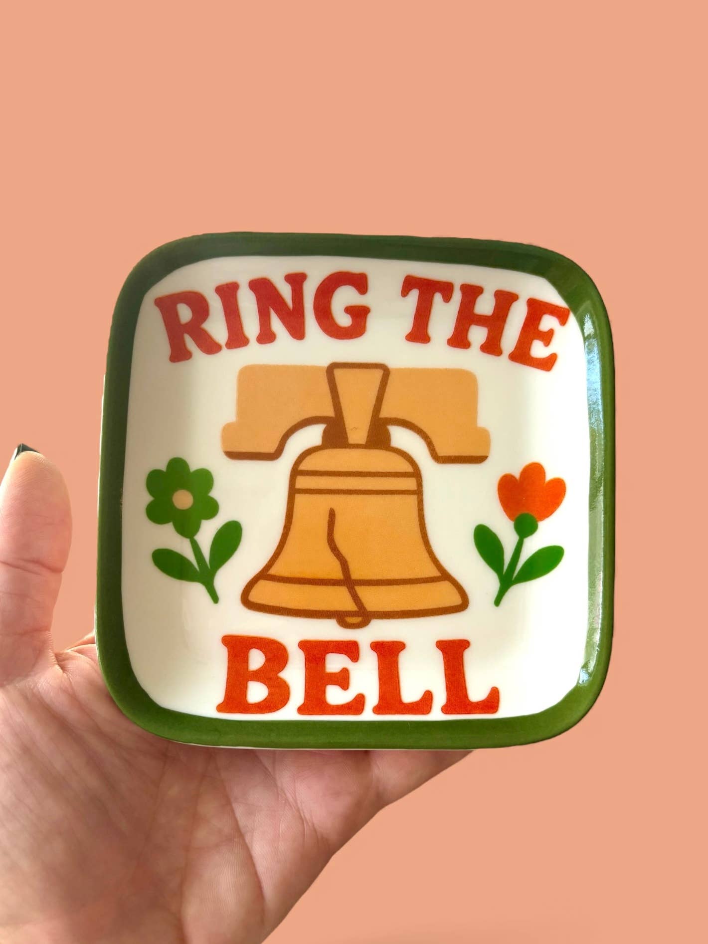 Ring The Bell Ceramic Trinket Dish
