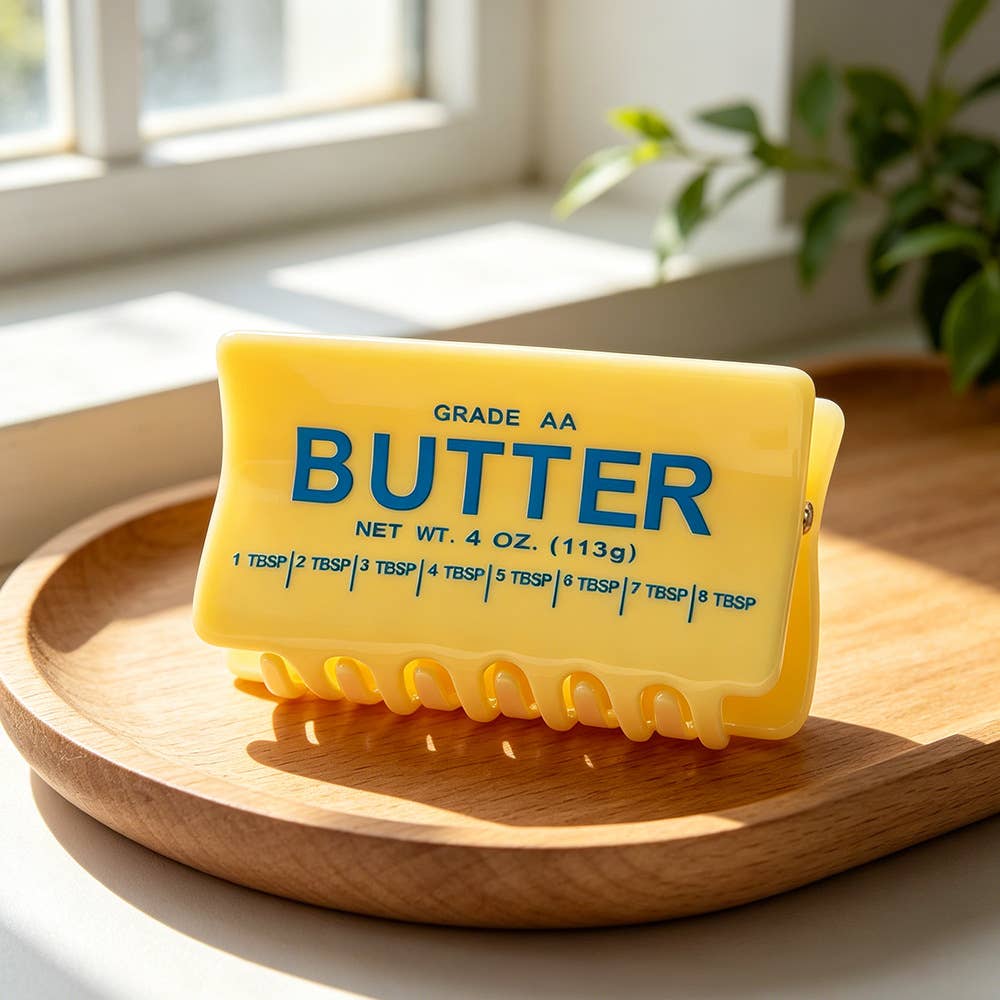 Butter Block Shaped Hair Claw Clip