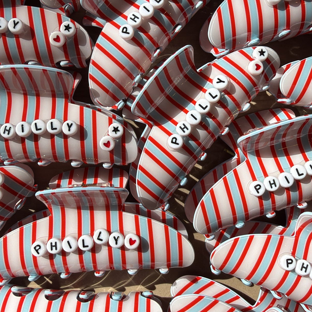 Minor Details Philly Striped Claw Clips