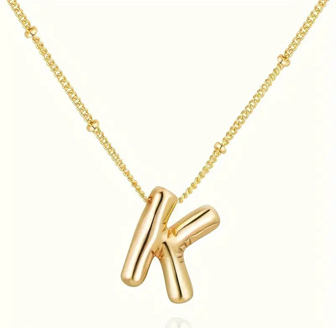 Alphabet Bubble Letter Necklace