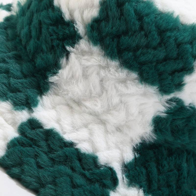 Green Checkered Bucket Hats