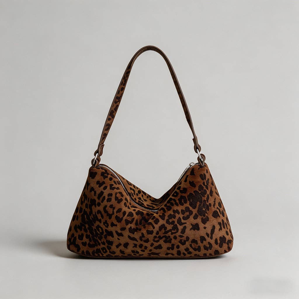 Leopard Suede Purse
