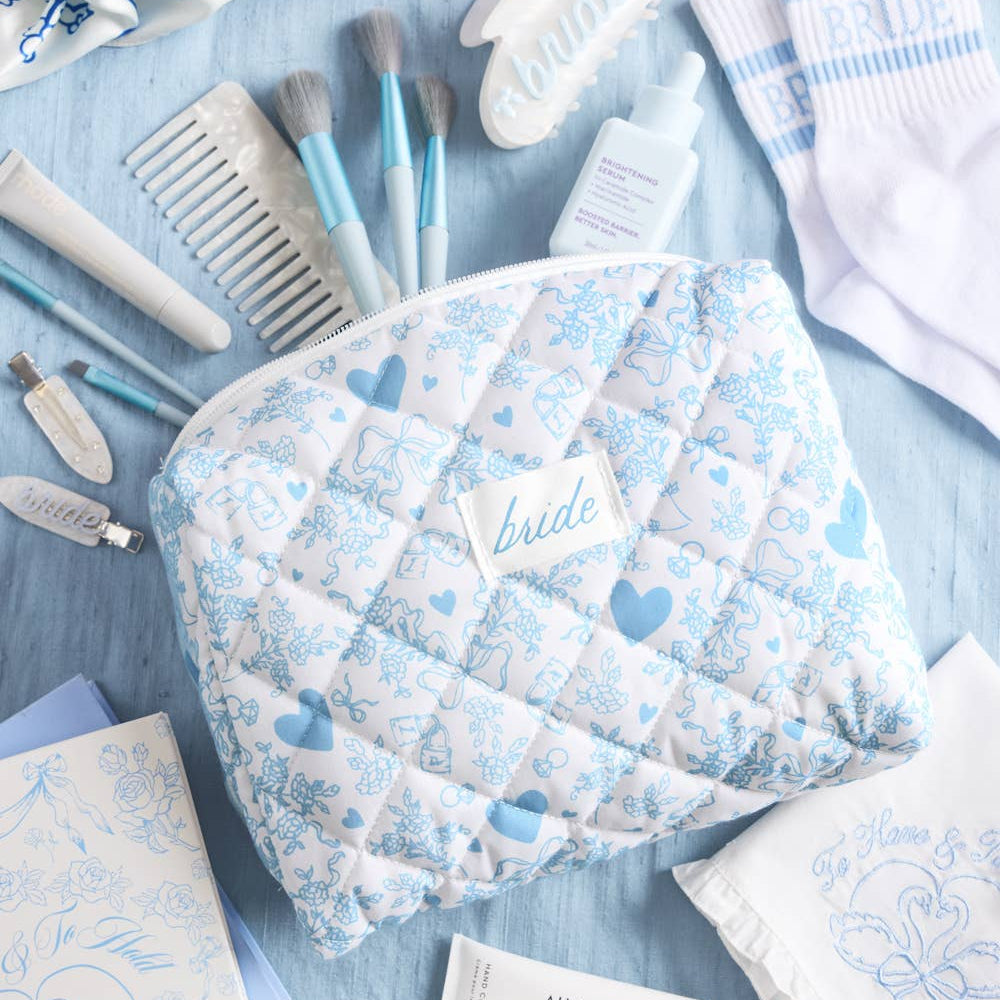 Quilted Bride Cosmetic Bag