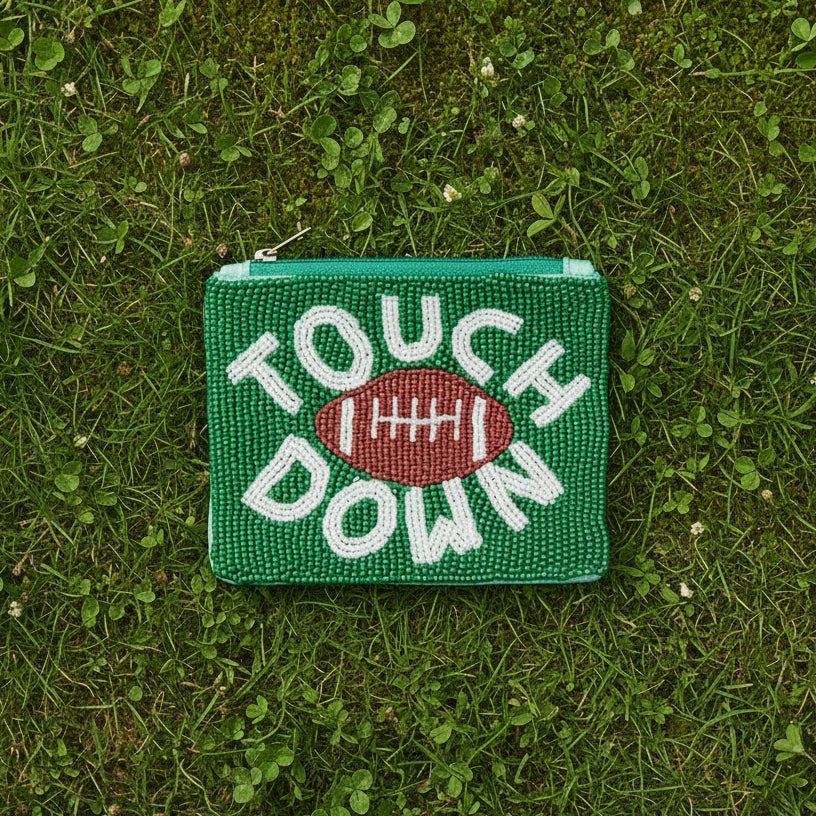 Touch Down Beaded Coin Purse