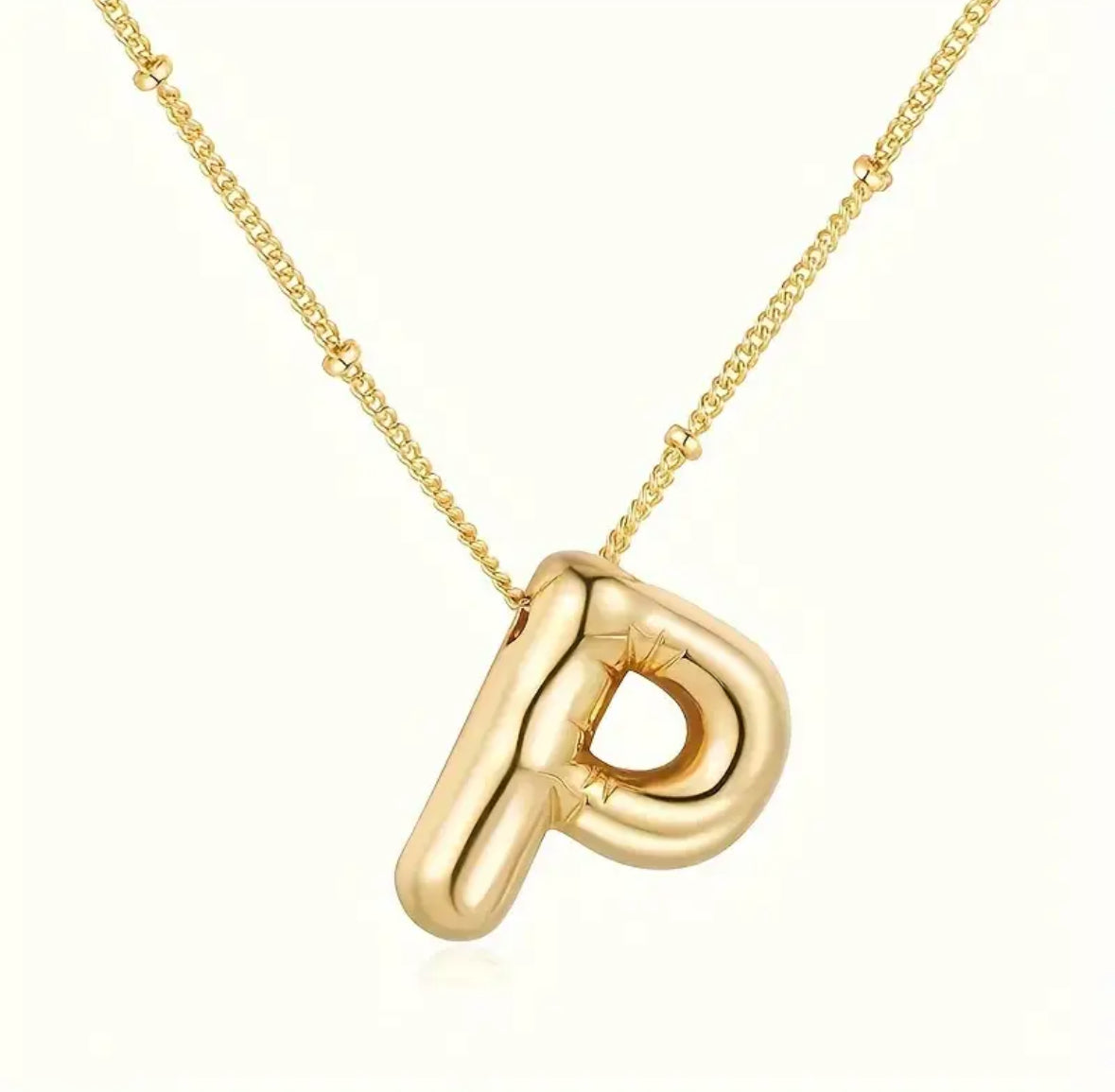 Alphabet Bubble Letter Necklace