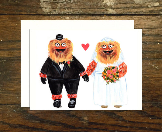 Gritty Wedding Greeting Card