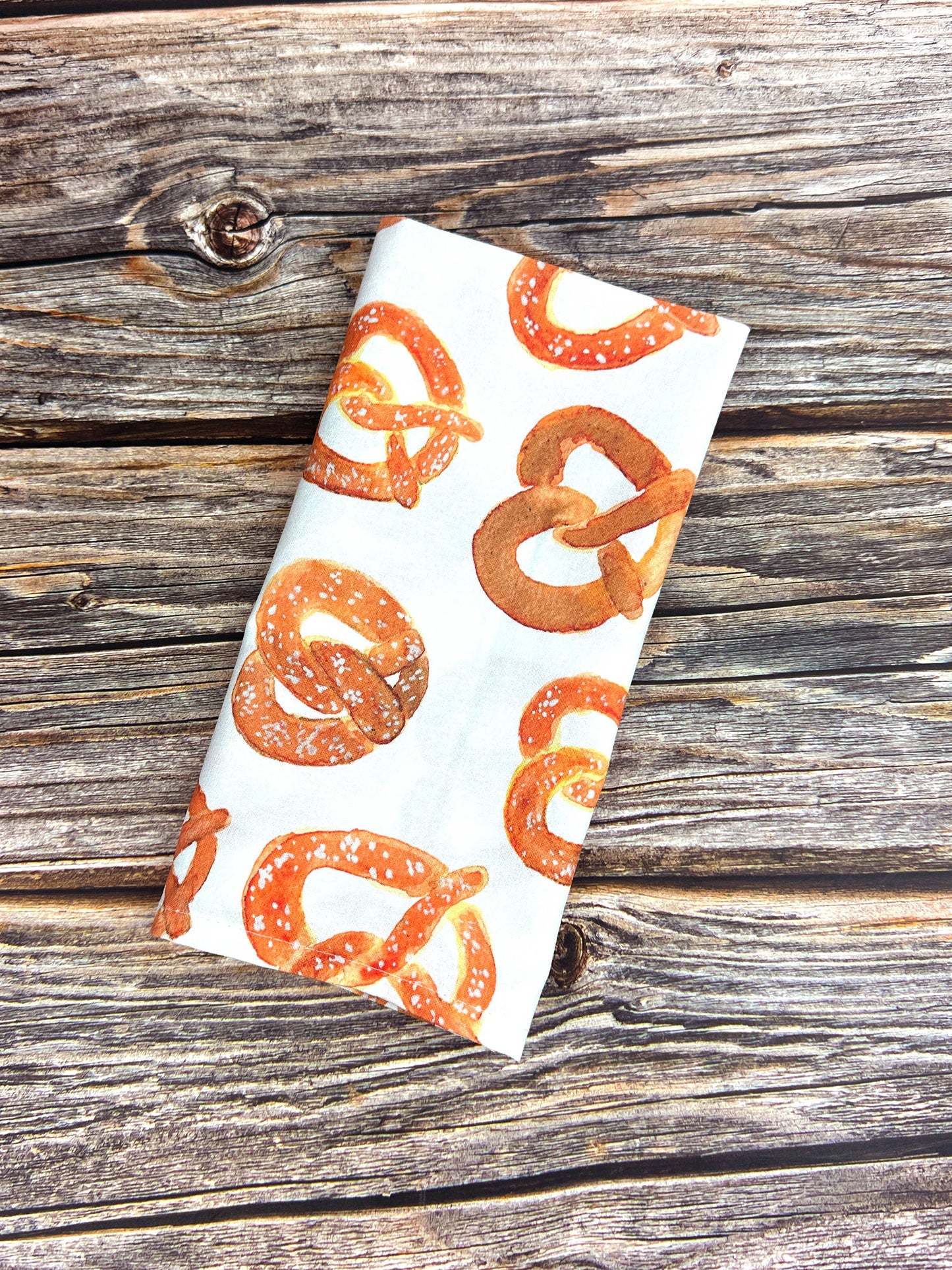 Watercolor Pretzel Kitchen Tea Towel