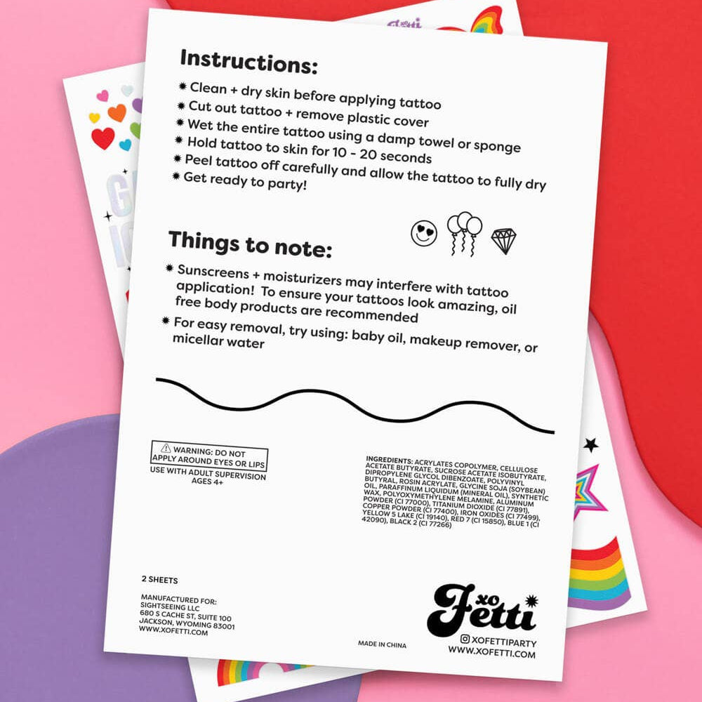 Pride Temporary Tattoos