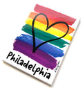 Philadelphia Magnet - Rainbow Heart Pride