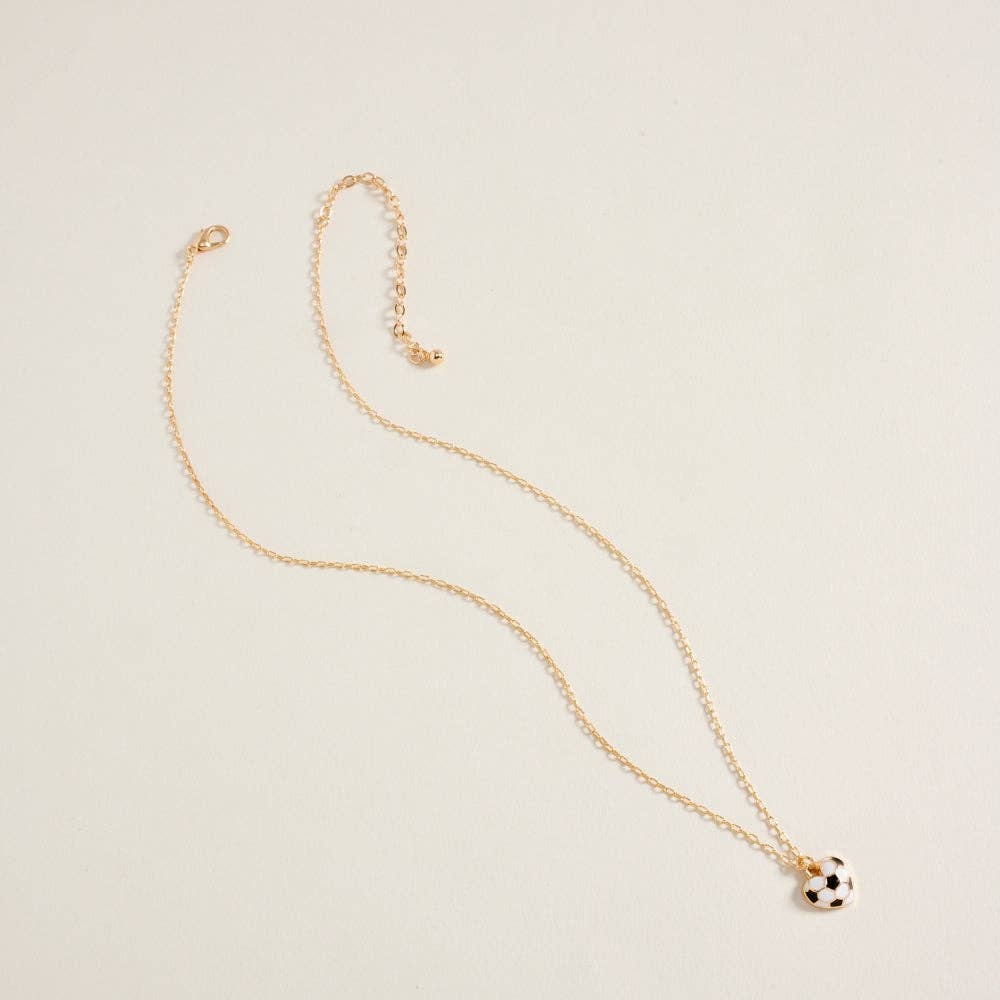 Soccer Ball Heart Pendant Necklace