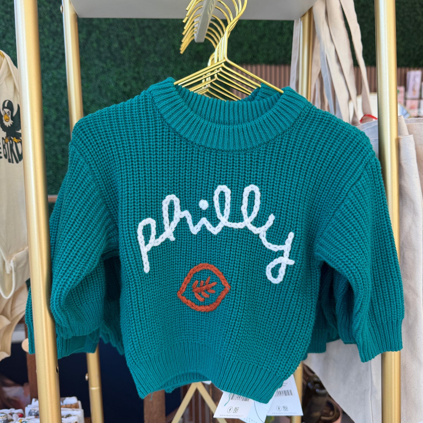 Philly Football Knit Baby Sweater